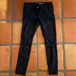 American Eagle Super Stretch Black Jeggings